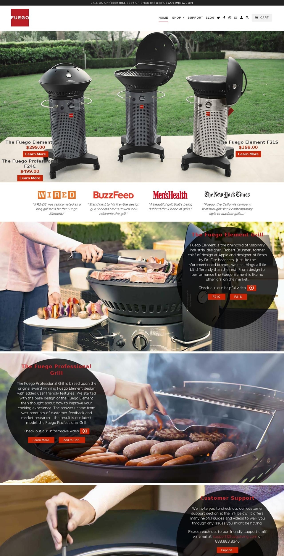 elementbyfuego.com — Shopify storefront screenshot