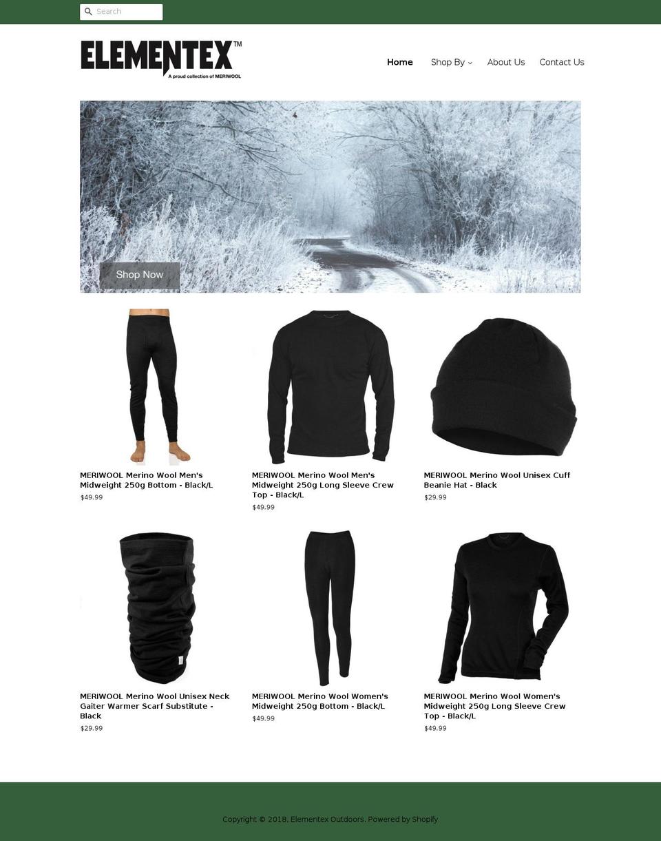 elementexproducts.com — Shopify storefront screenshot