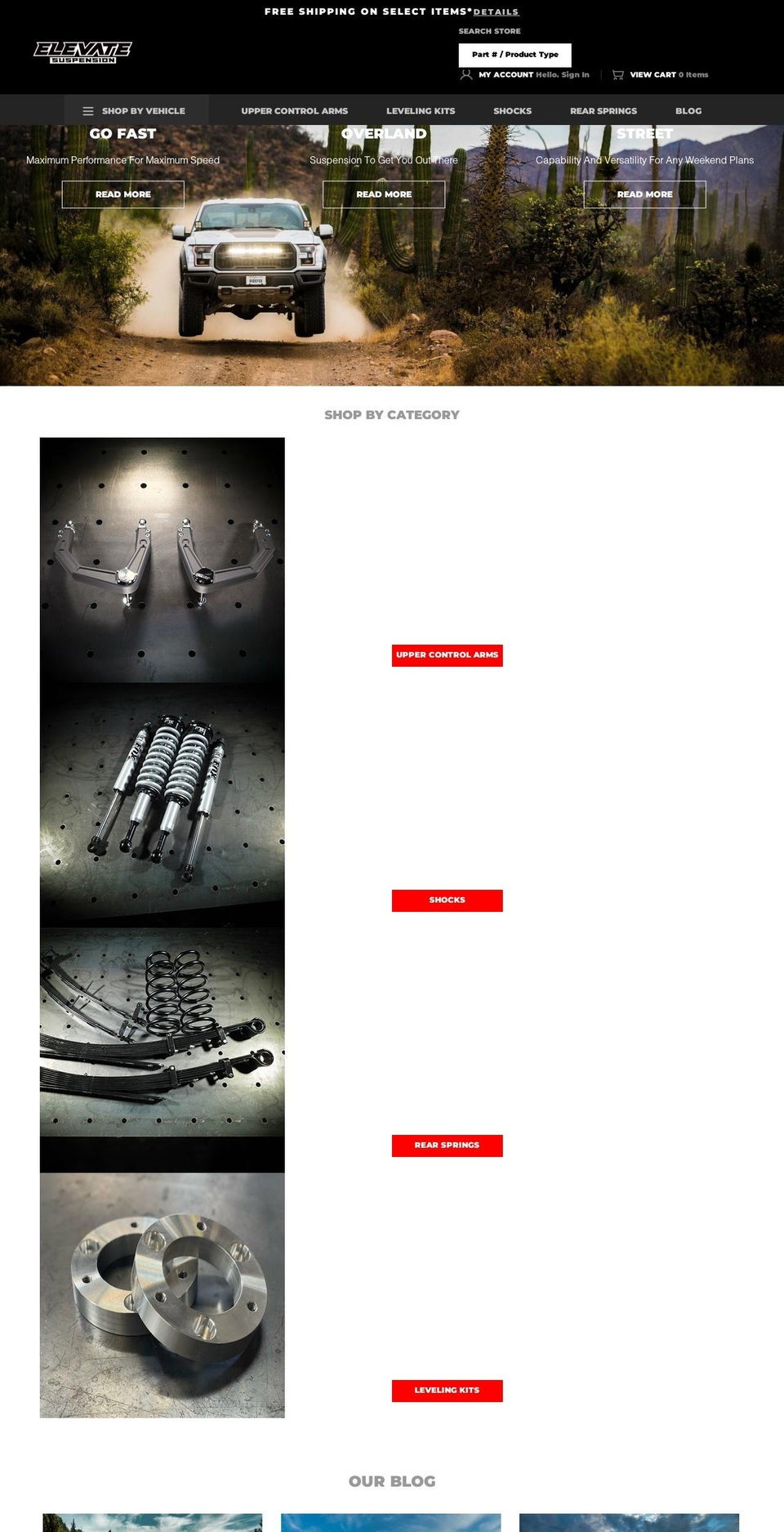 elementhardparts.com shopify website screenshot