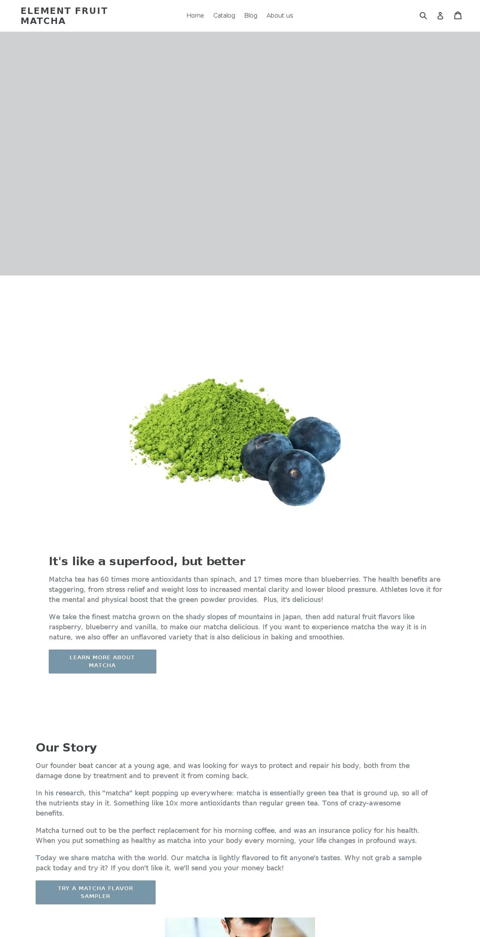 elementmatcha.com shopify website screenshot