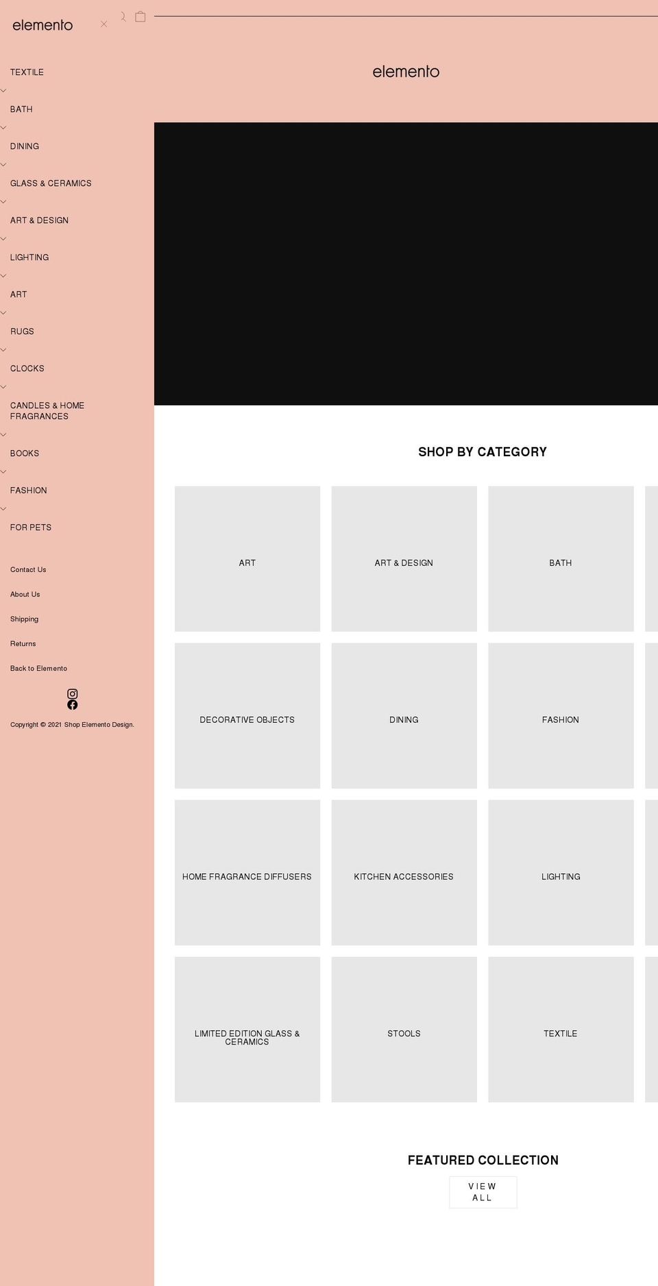 elemento-shop.com shopify website screenshot