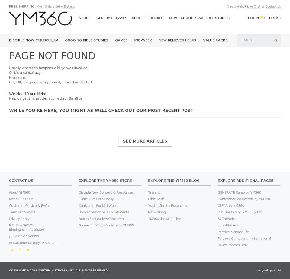 YM360 - Production V1 Shopify theme site example elementsdisciplemaking.com