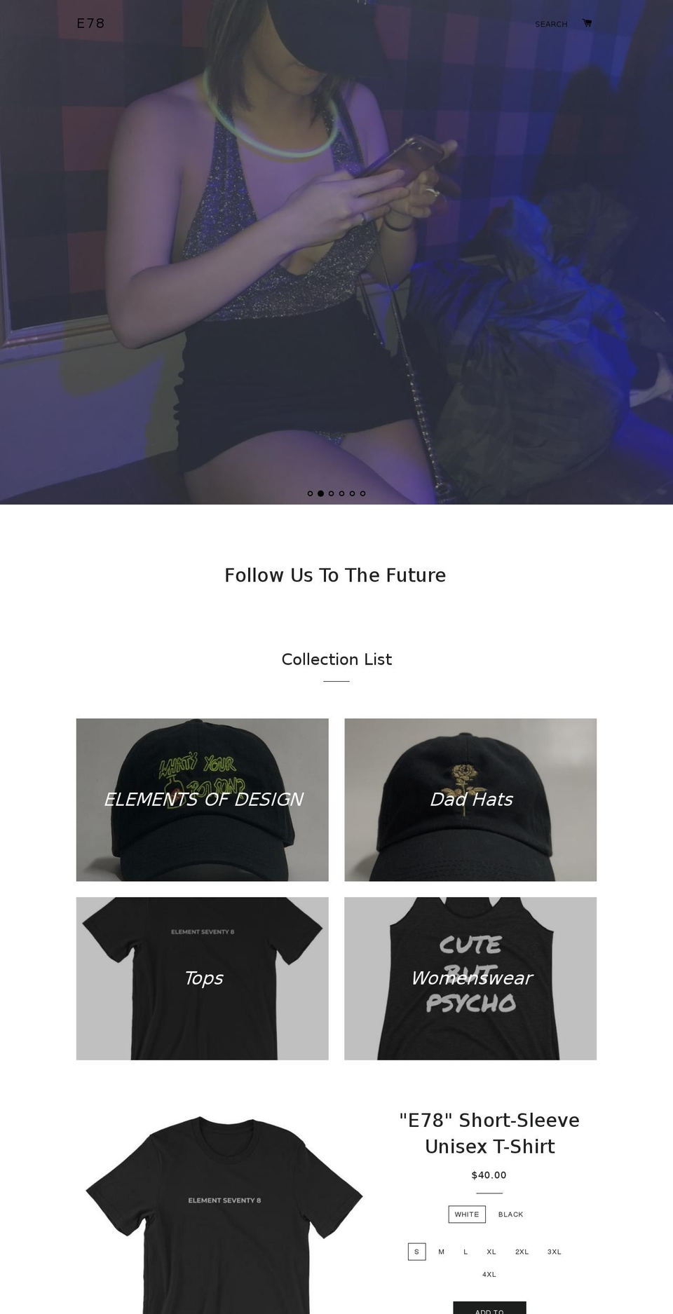 elementseventy8.com — Shopify storefront screenshot