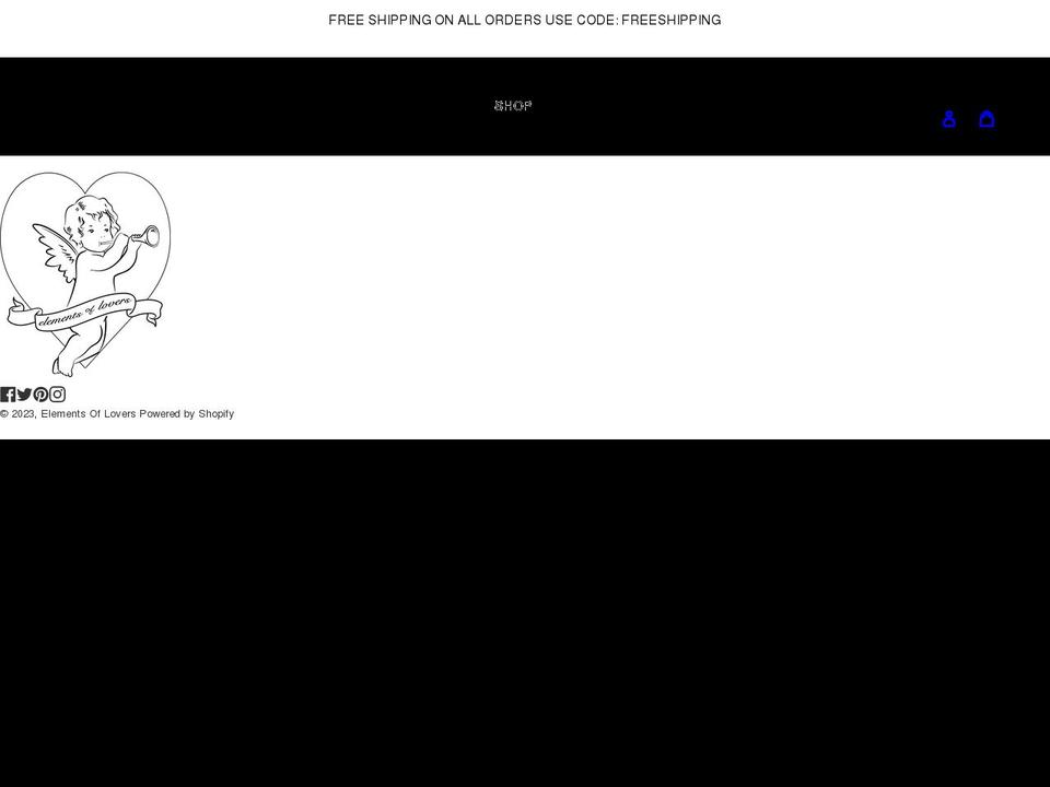 elementsoflovers.com shopify website screenshot