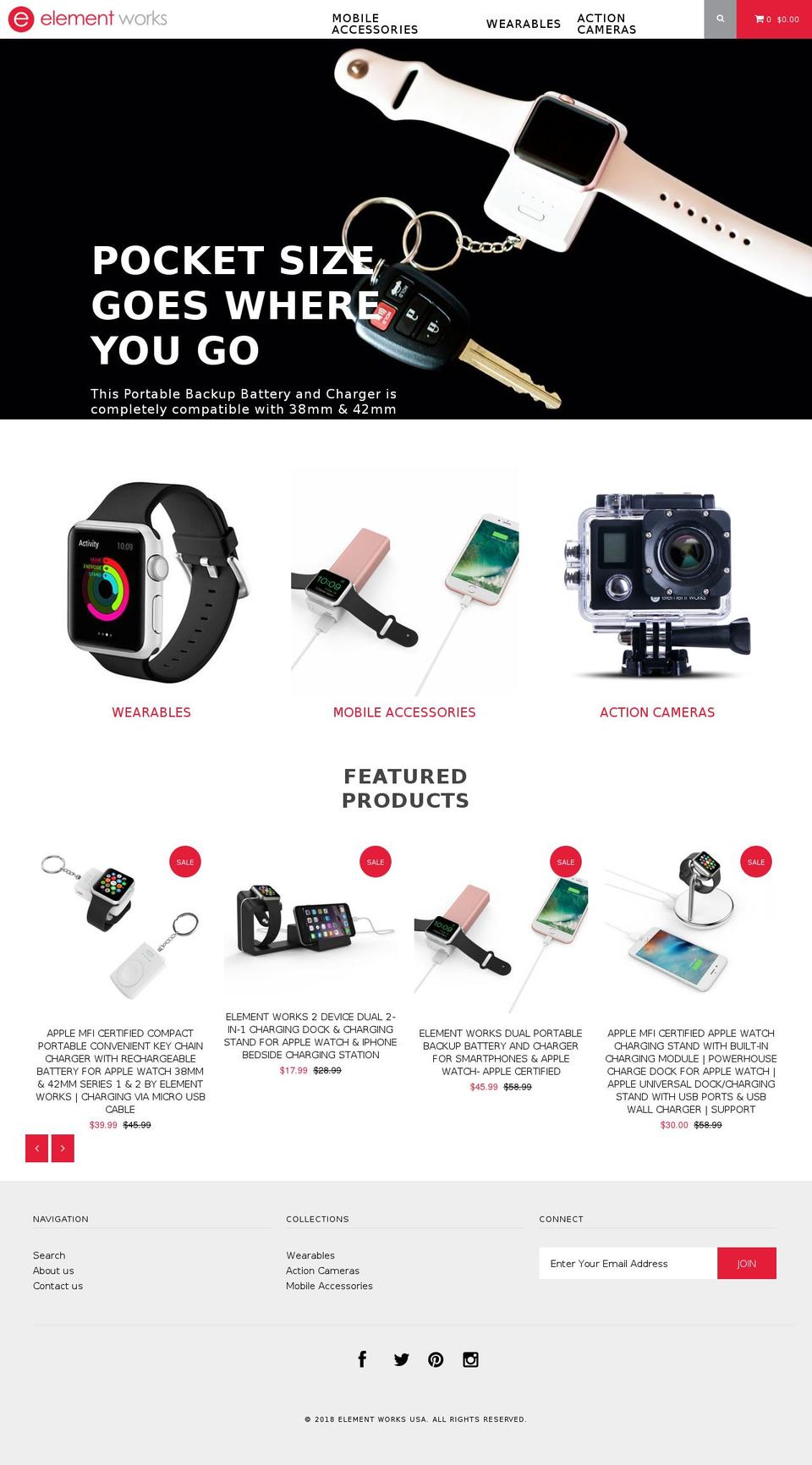elementworksusa.com — Shopify storefront screenshot