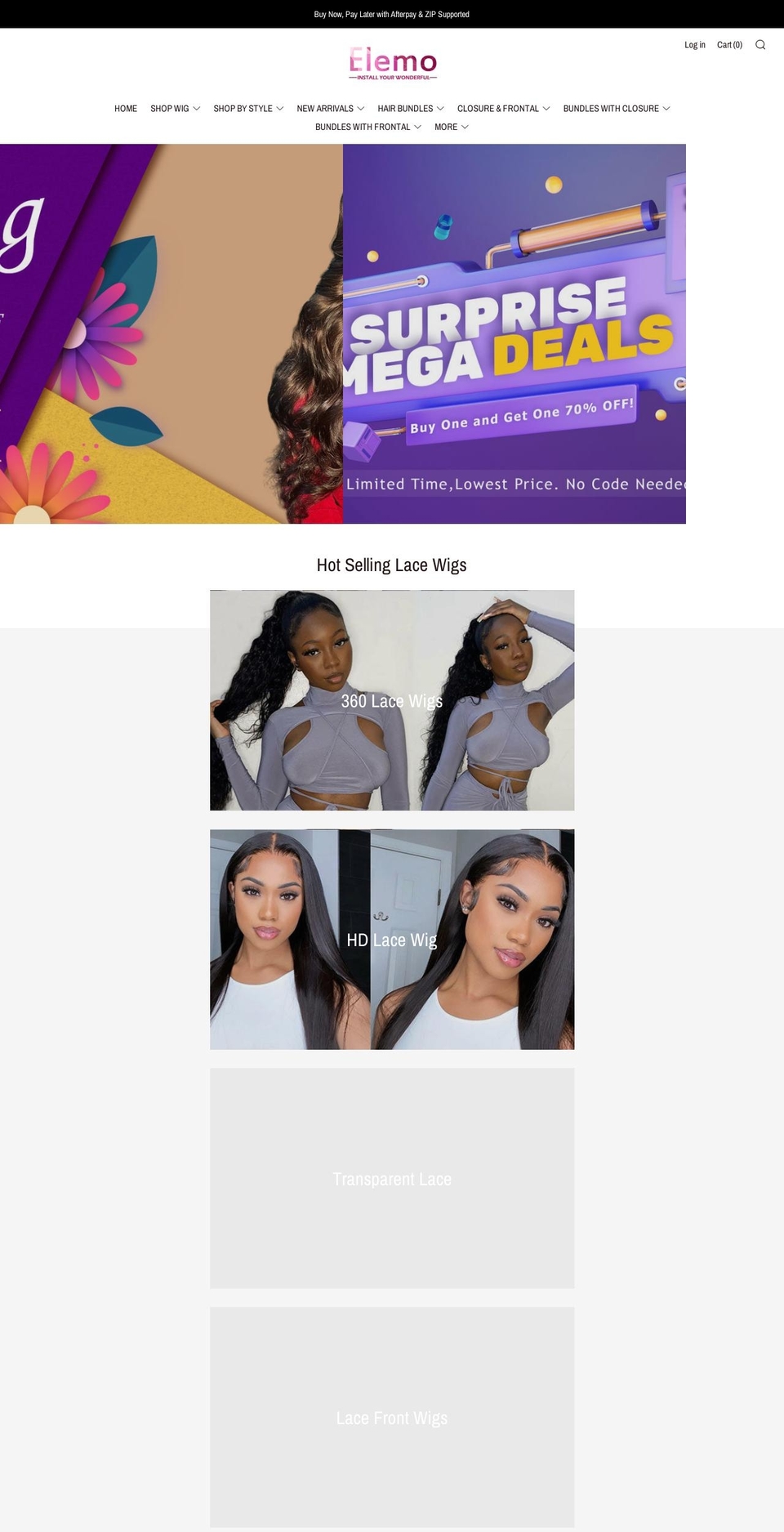 elemohair.com — Shopify storefront screenshot
