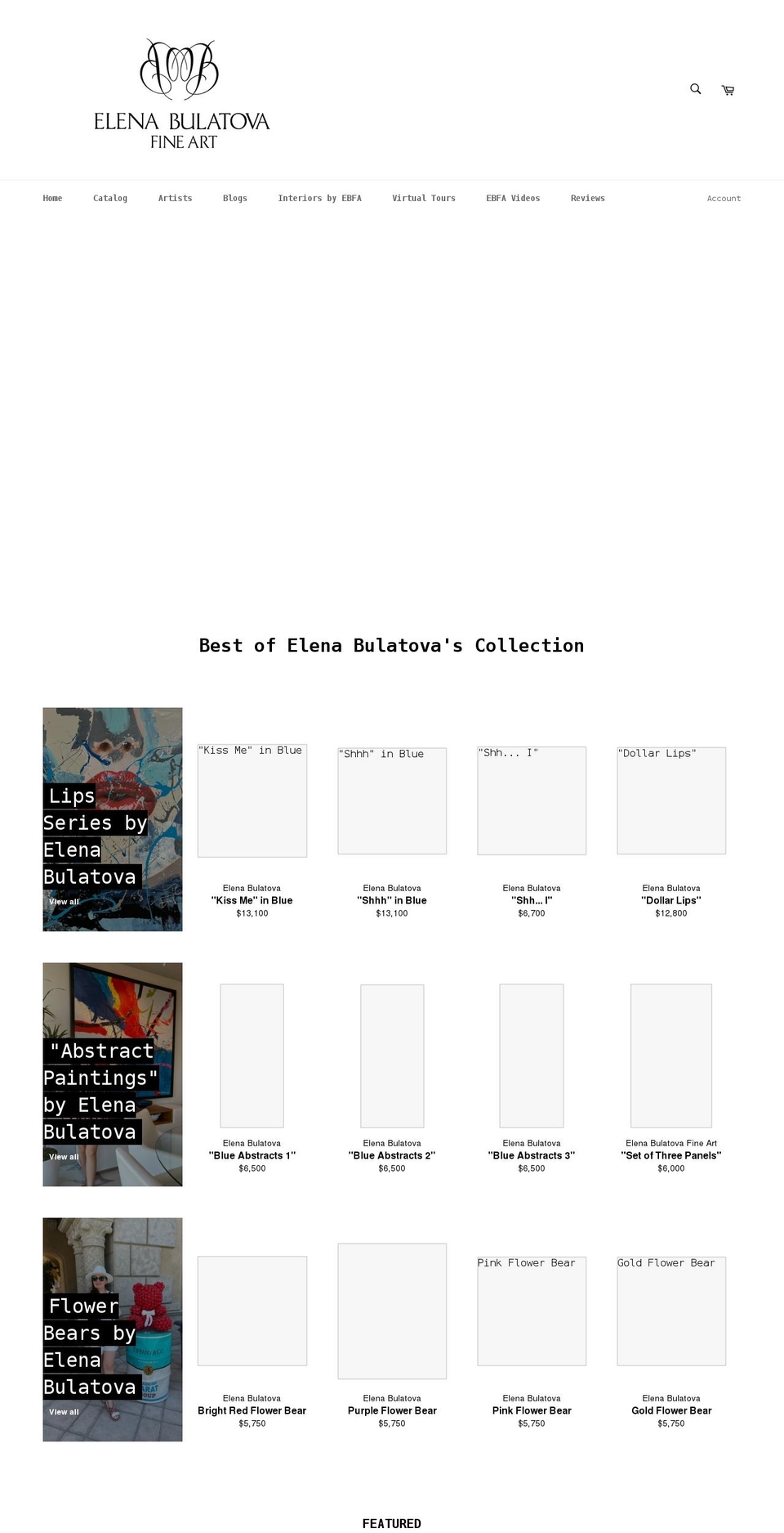 elena-bulatova-fine-art.myshopify.com shopify website screenshot