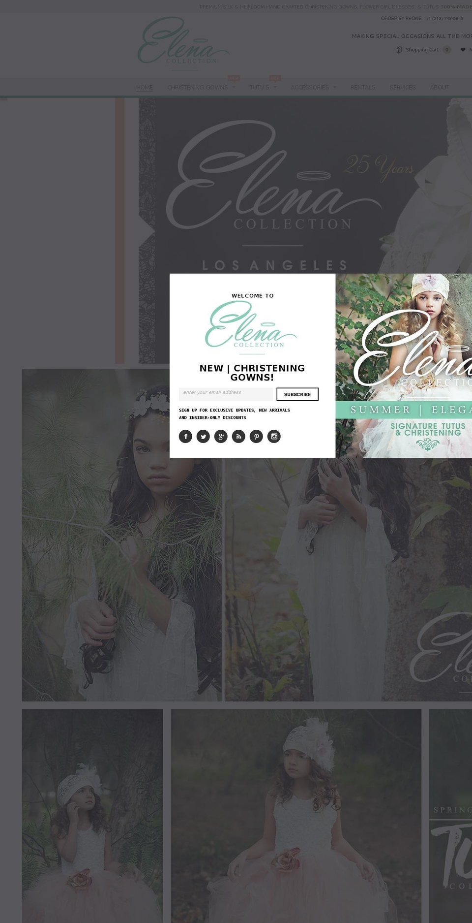 elenacollectionusa.com shopify website screenshot