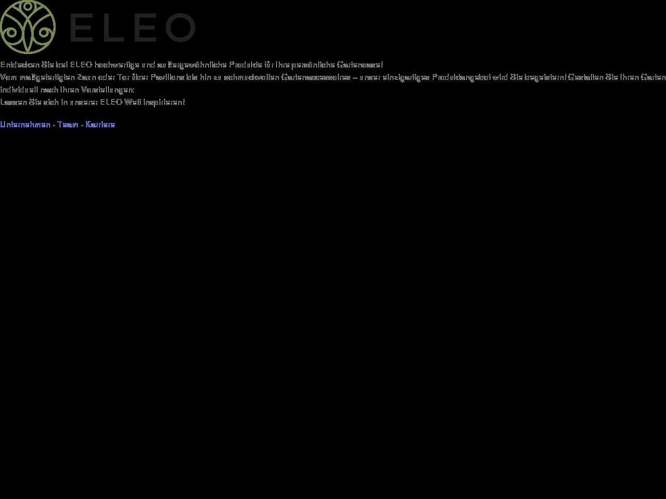 eleo.de shopify website screenshot