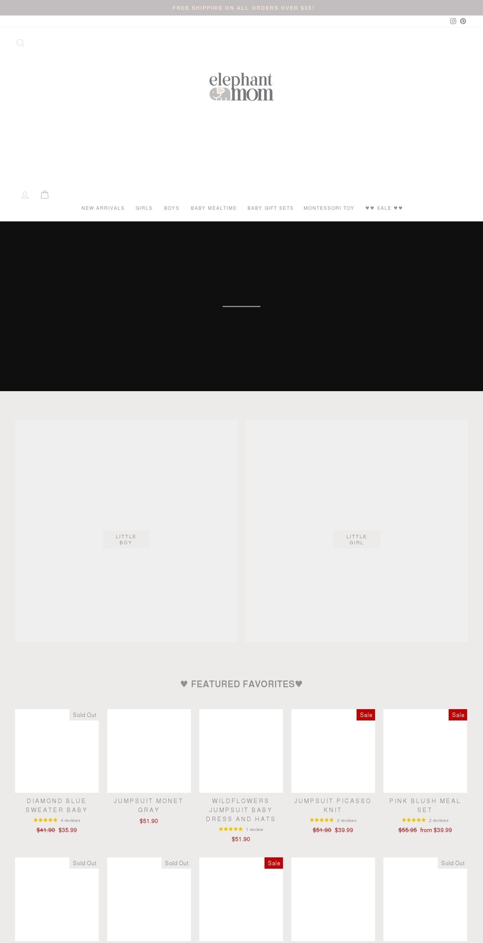 elephantmom.com shopify website screenshot