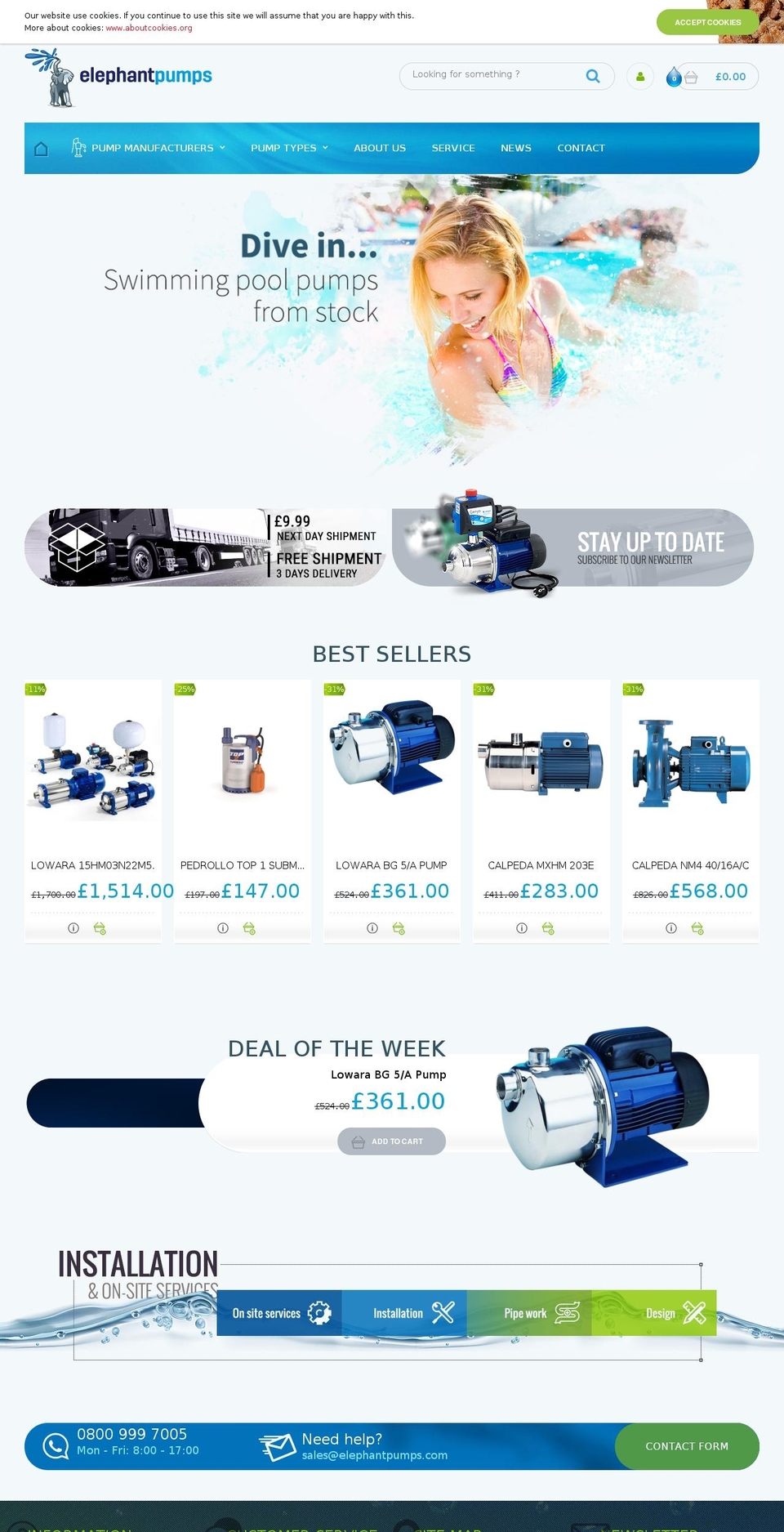 elephantpumps.com — Shopify storefront screenshot
