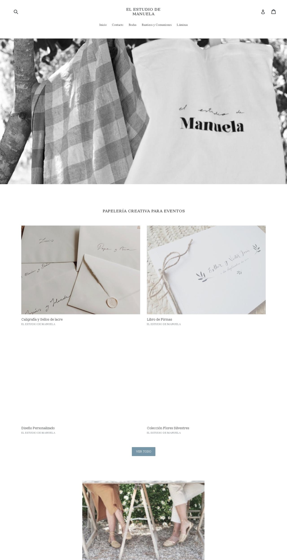 elestudiodemanuela.com — Shopify storefront screenshot
