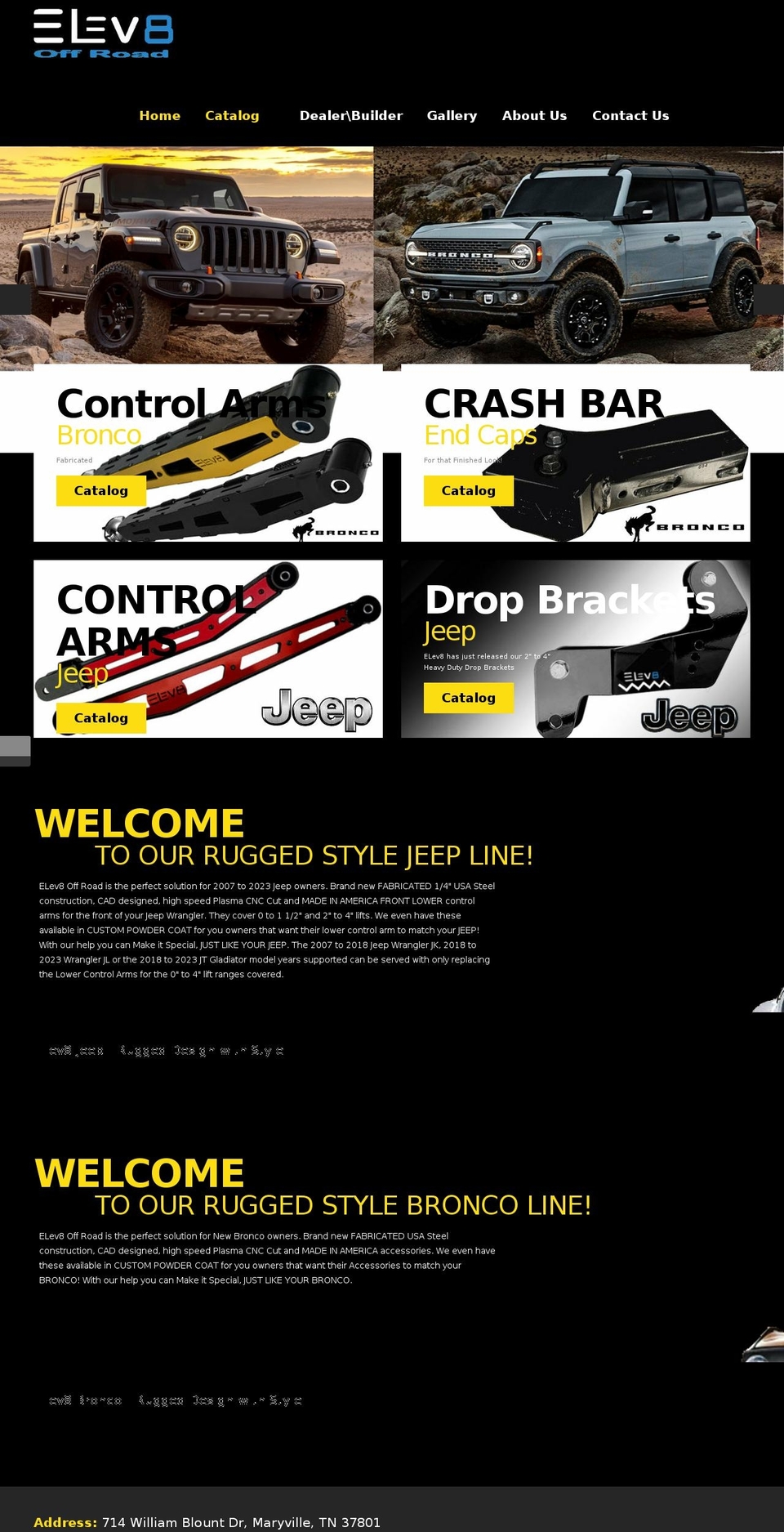 elev8offroad.com shopify website screenshot