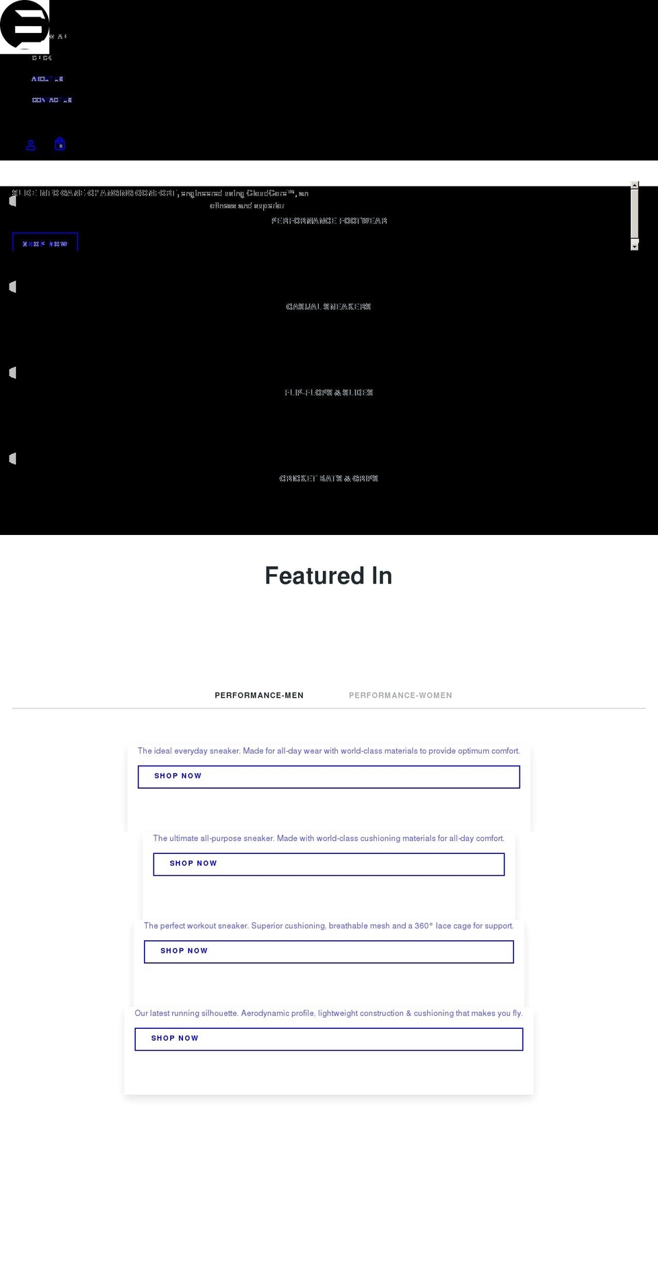 elevarsports.com — Shopify storefront screenshot