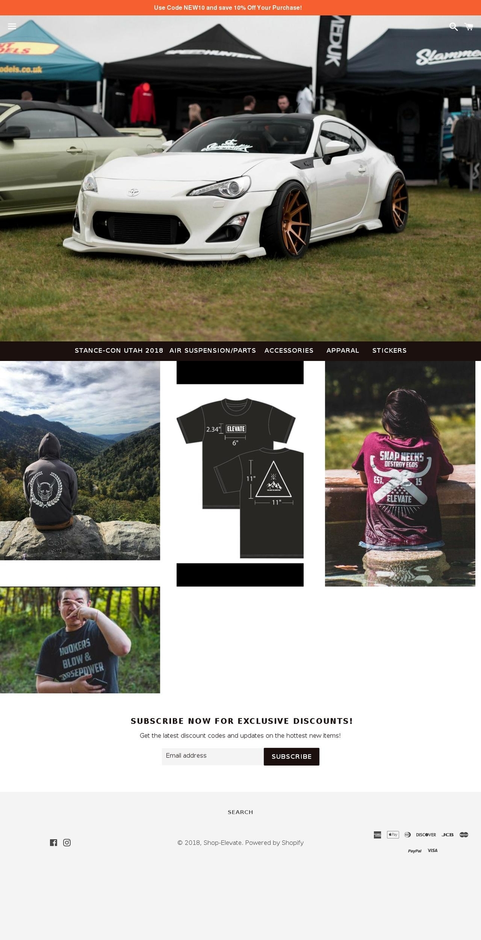 elevate-shop.com — Shopify storefront screenshot