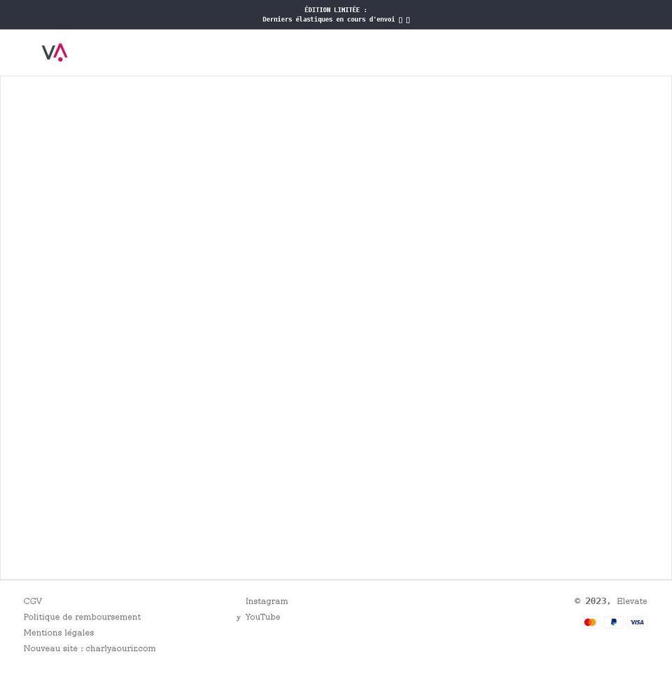 elevate.fr shopify website screenshot
