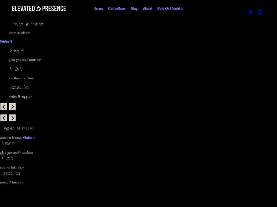 elevated-presence.com shopify website screenshot