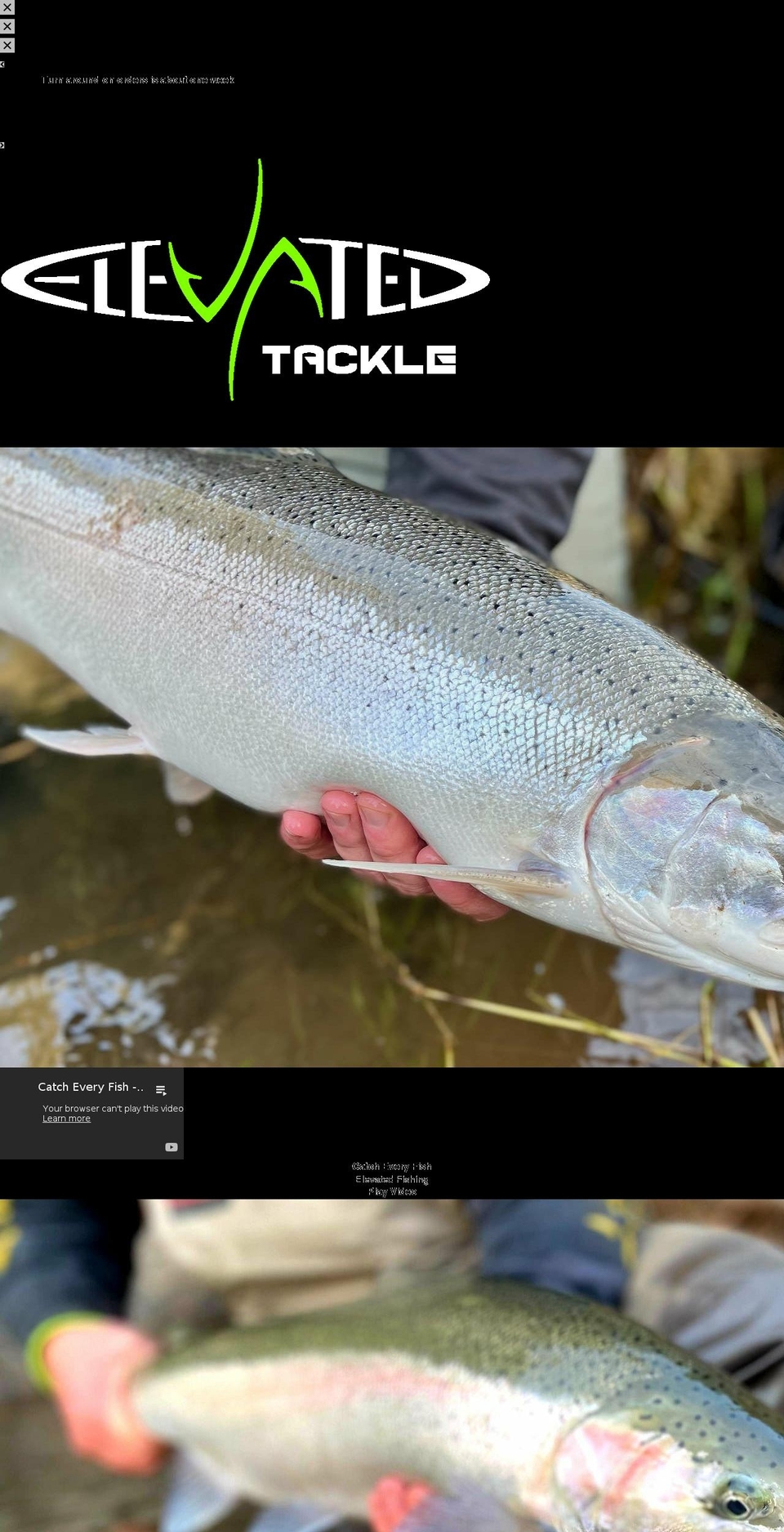 elevated-tackle.myshopify.com shopify website screenshot