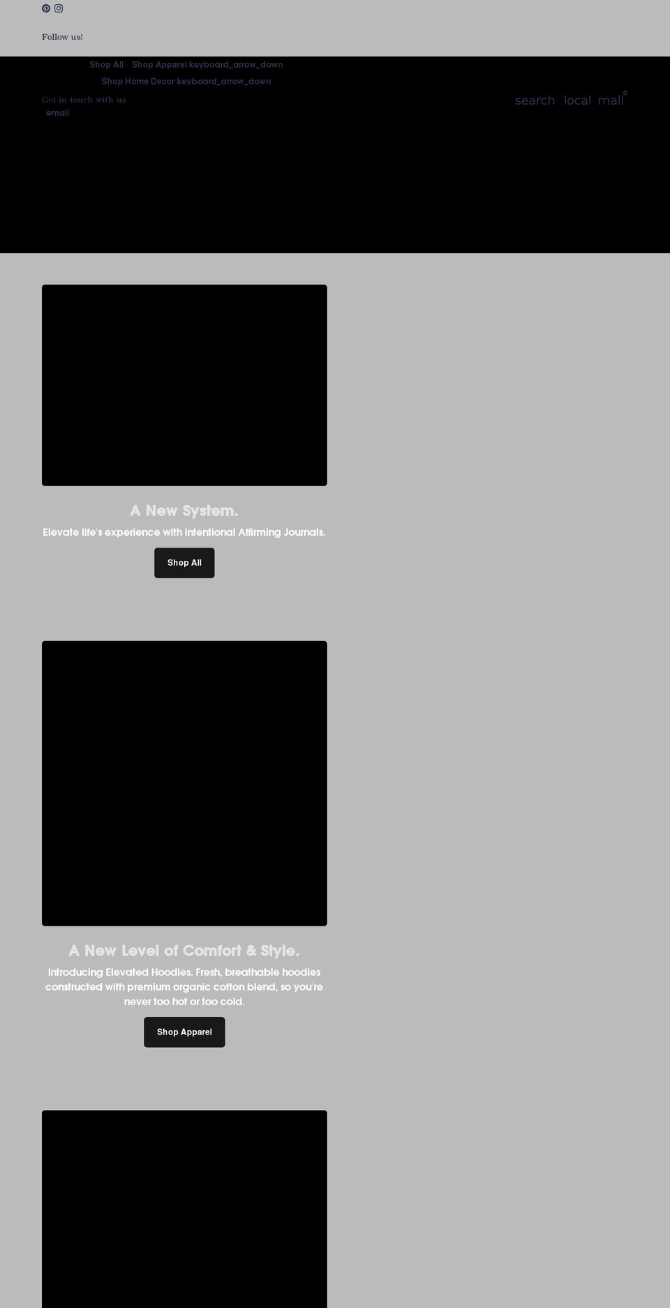 elevatedpad.com shopify website screenshot