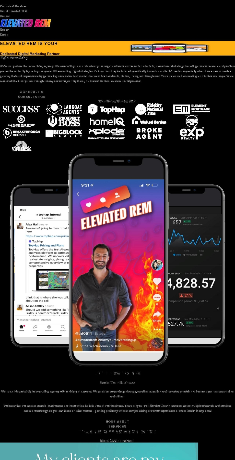 elevatedrem.com shopify website screenshot