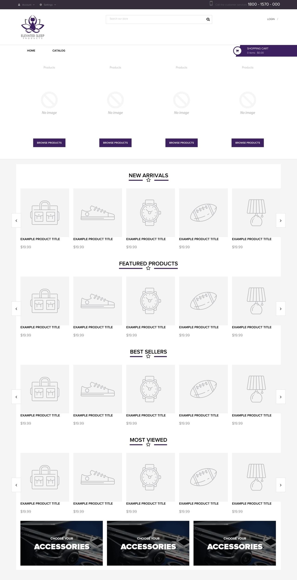 Electronics Shopify theme site example elevatedsleepproducts.com