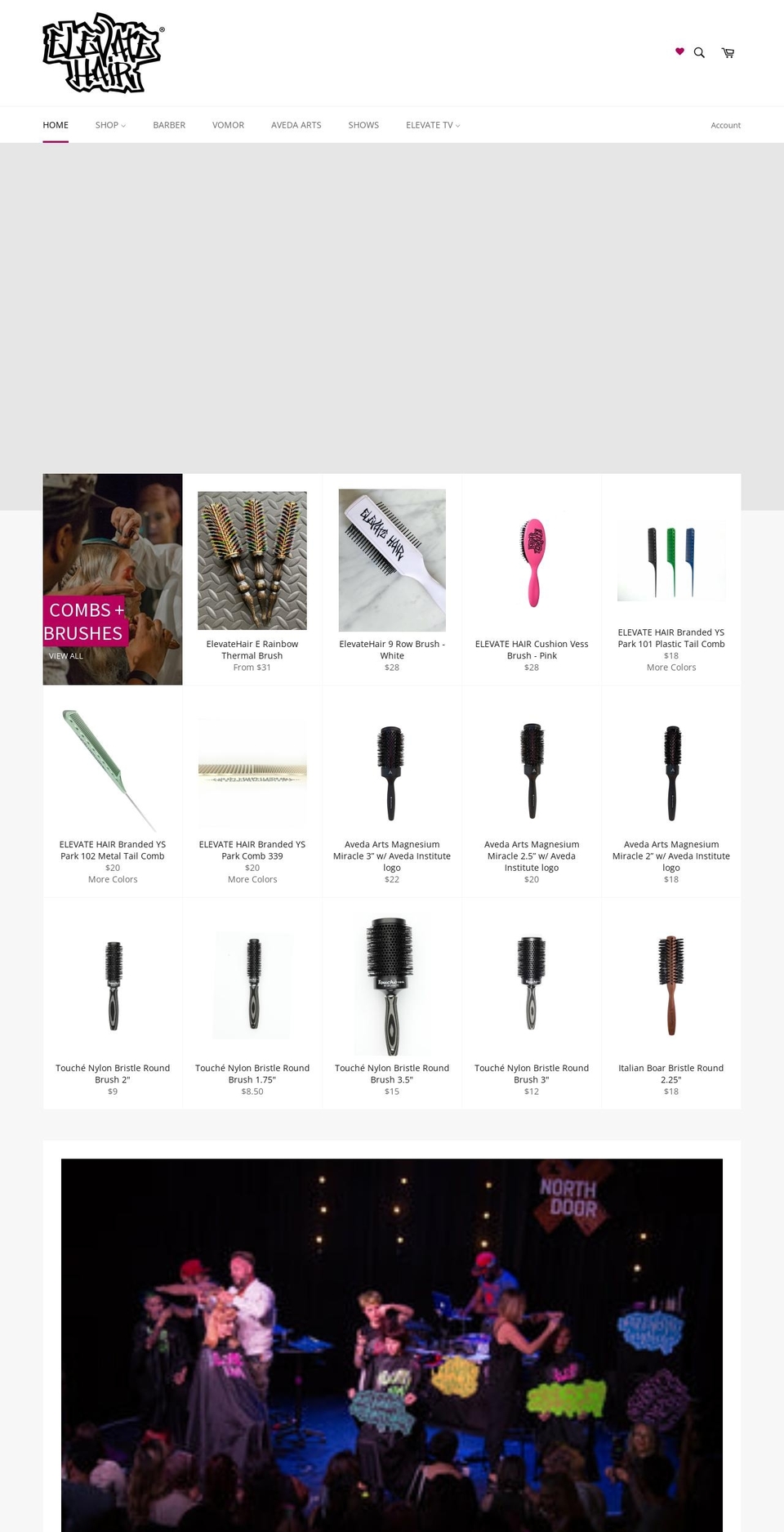 elevatehair.com shopify website screenshot