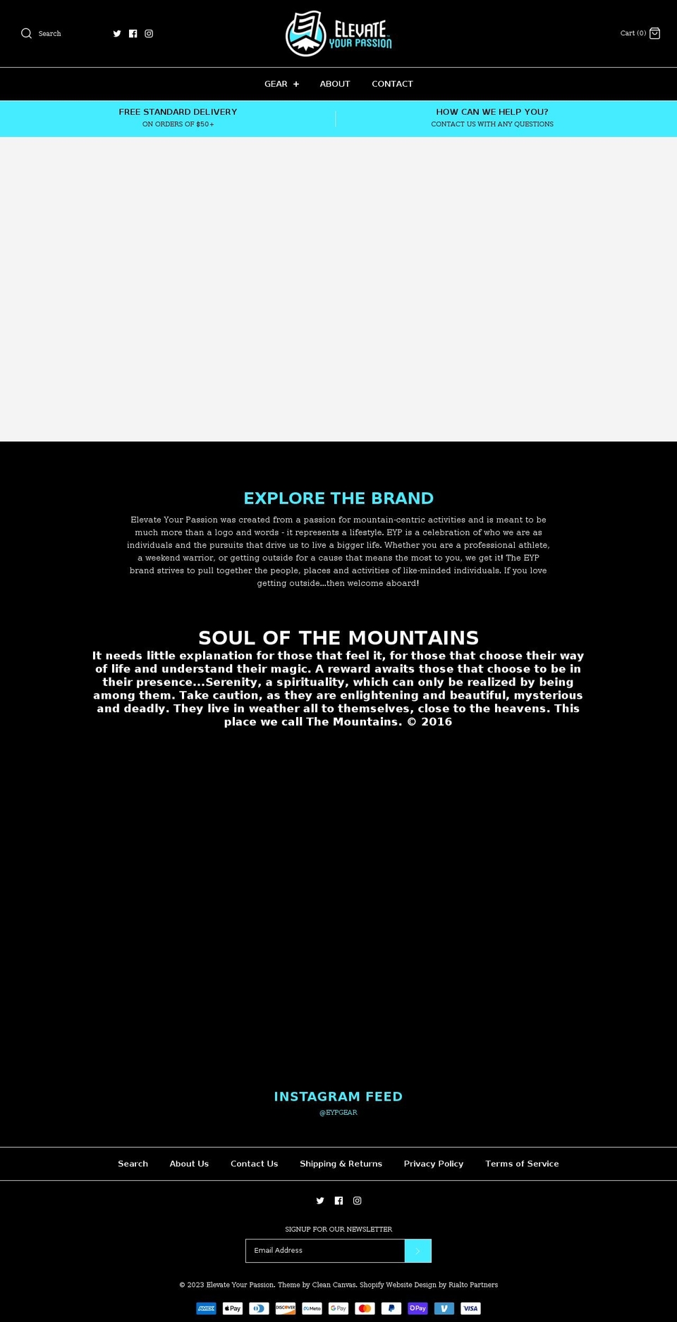 elevateyourpassion.com shopify website screenshot