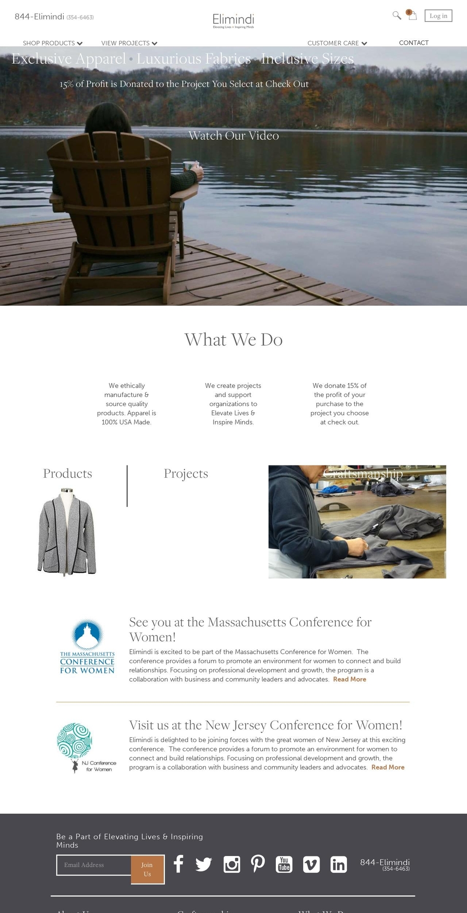 Elimindi Shopify theme site example elevatinglivesinspiringminds.com