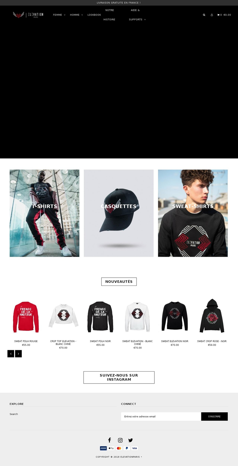 elevationparis.com — Shopify storefront screenshot