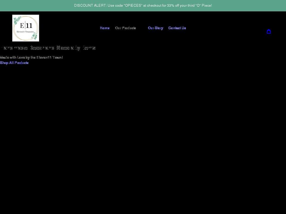 eleven11treasures.com shopify website screenshot