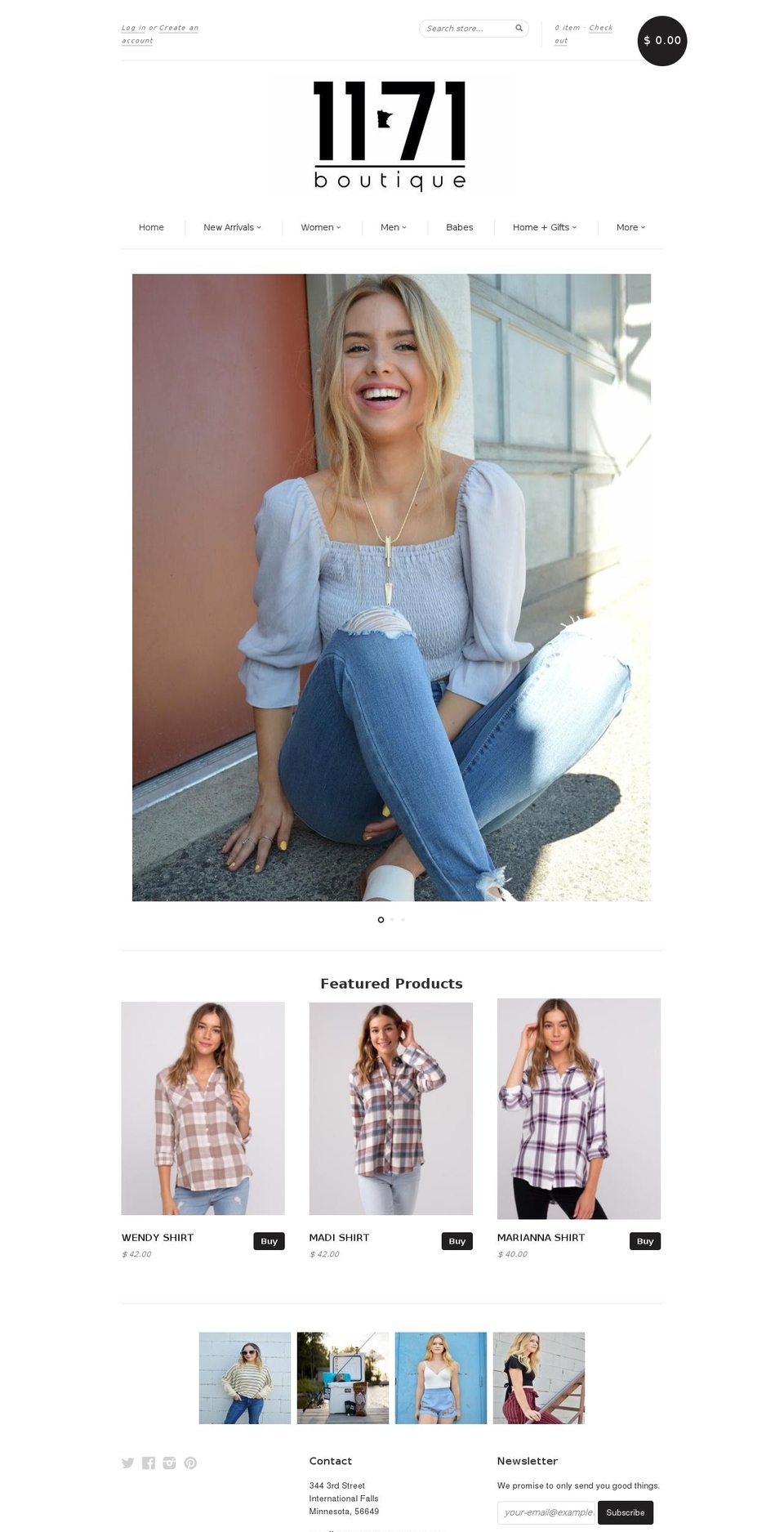 eleven71shop.com — Shopify storefront screenshot