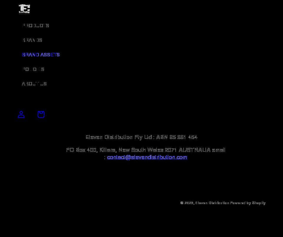 elevendistribution.com shopify website screenshot