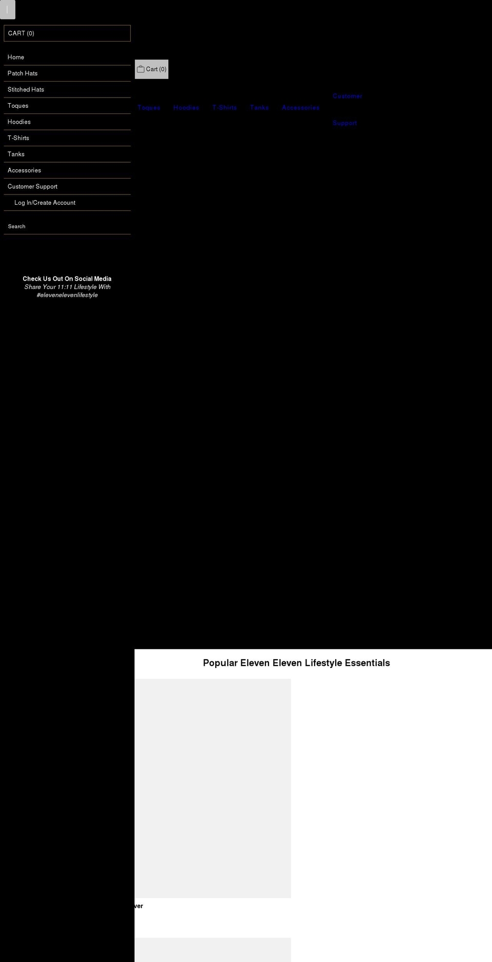 elevenelevenlifestyle.ca shopify website screenshot