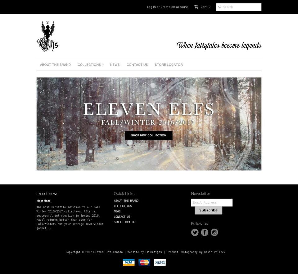 elevenelfs.ca shopify website screenshot