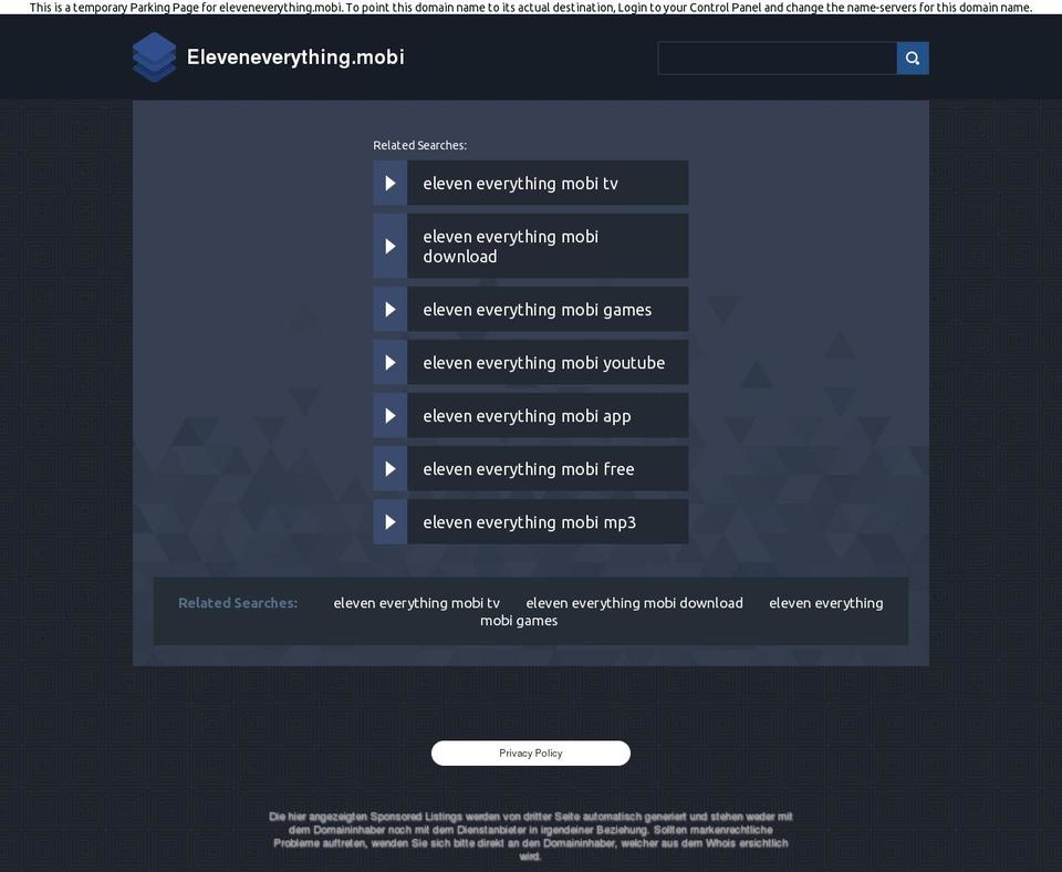 eleveneverything.mobi shopify website screenshot