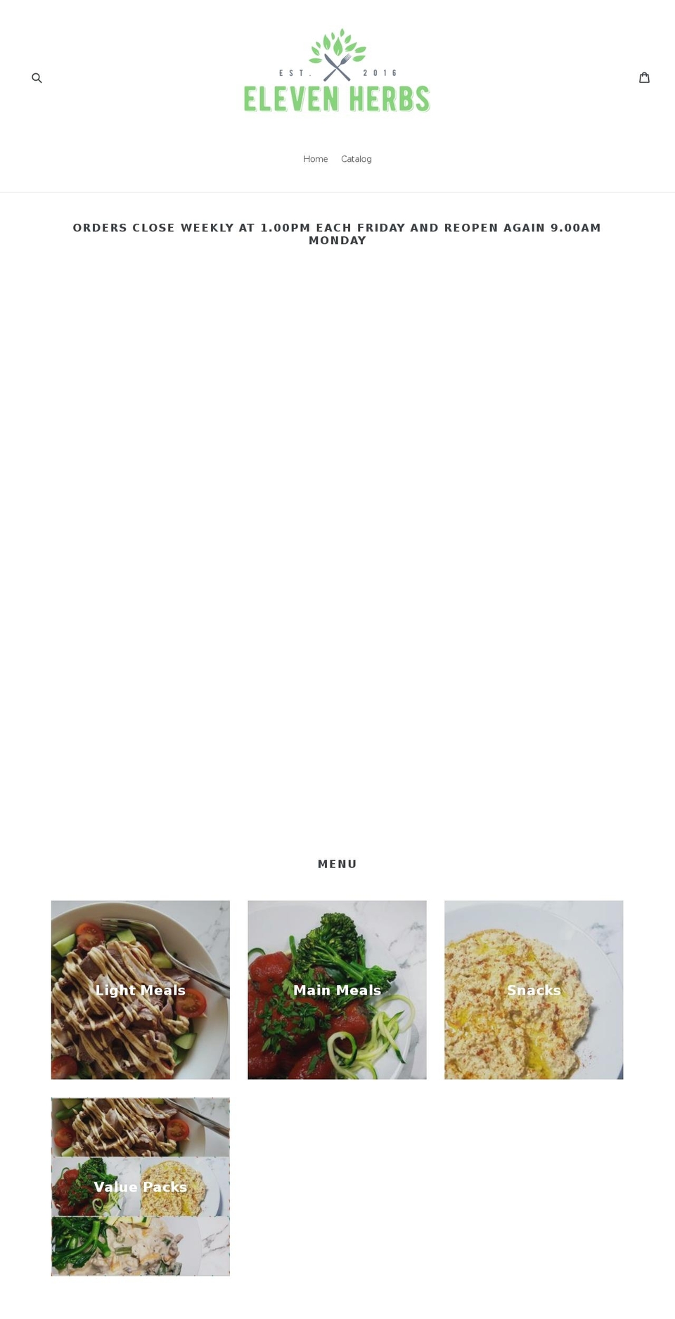 elevenherbs.com shopify website screenshot