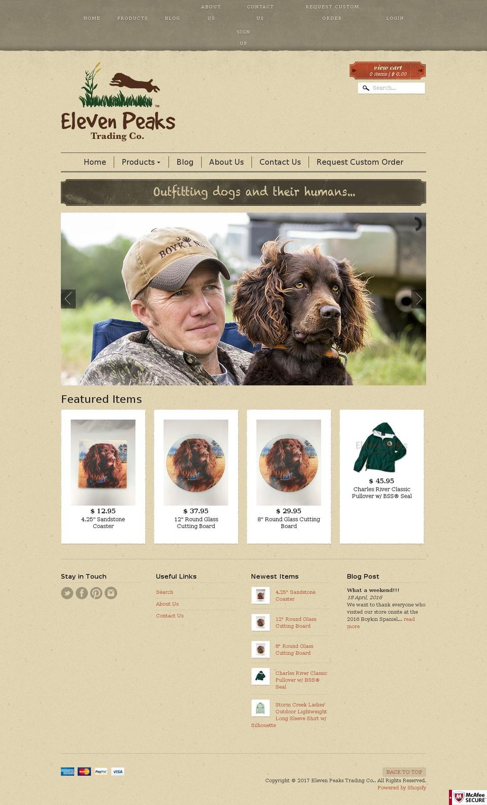 elevenpeakstradingco.com shopify website screenshot
