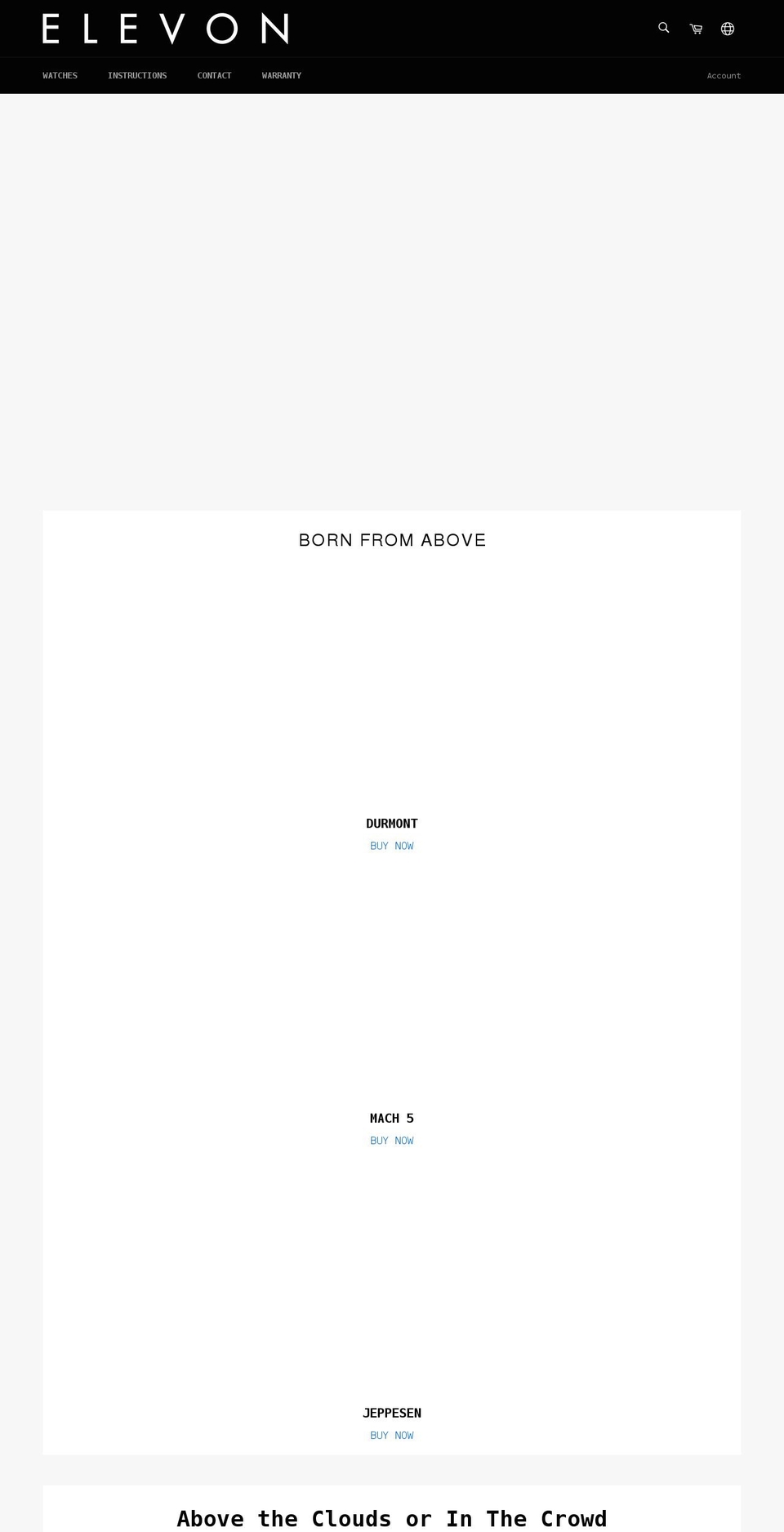 elevonwatches.com shopify website screenshot