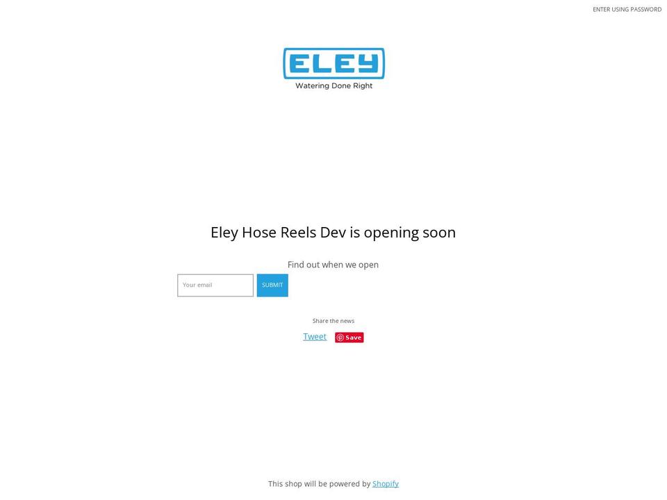 eley-hose-reels-dev.myshopify.com shopify website screenshot