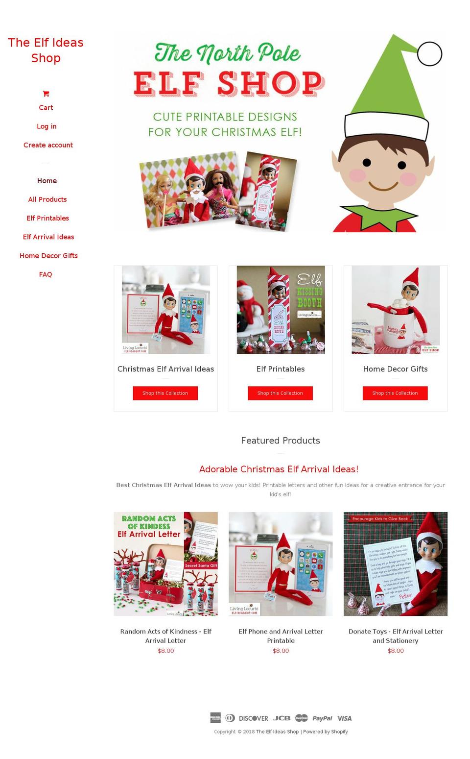 elfideashop.com shopify website screenshot