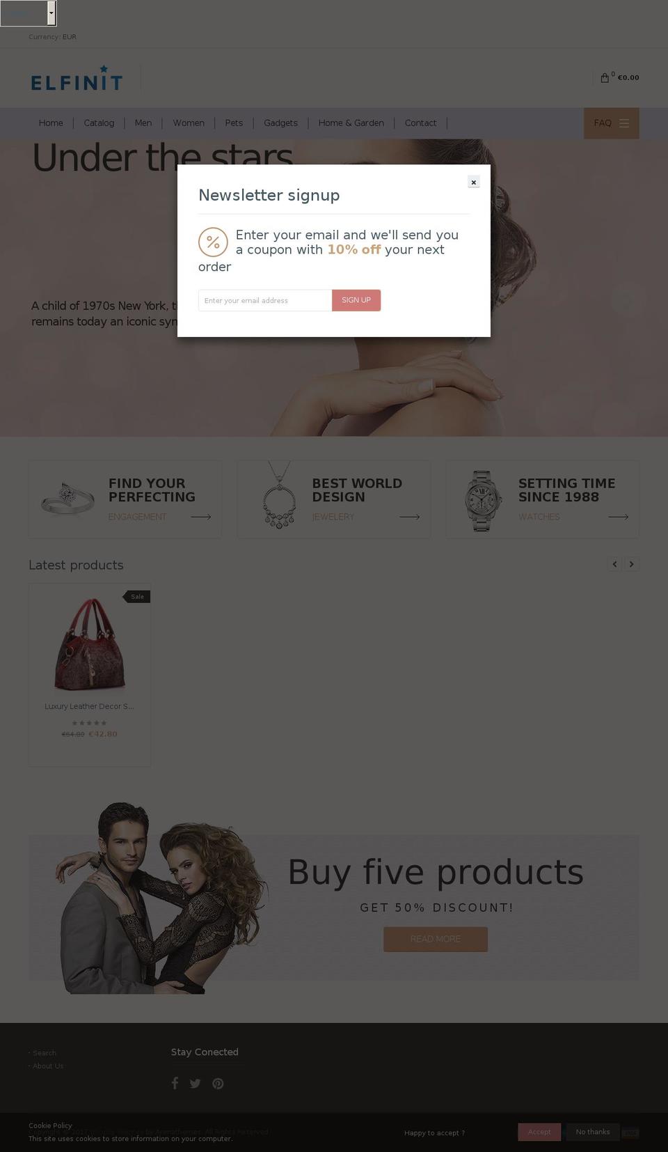 elfinit.com shopify website screenshot