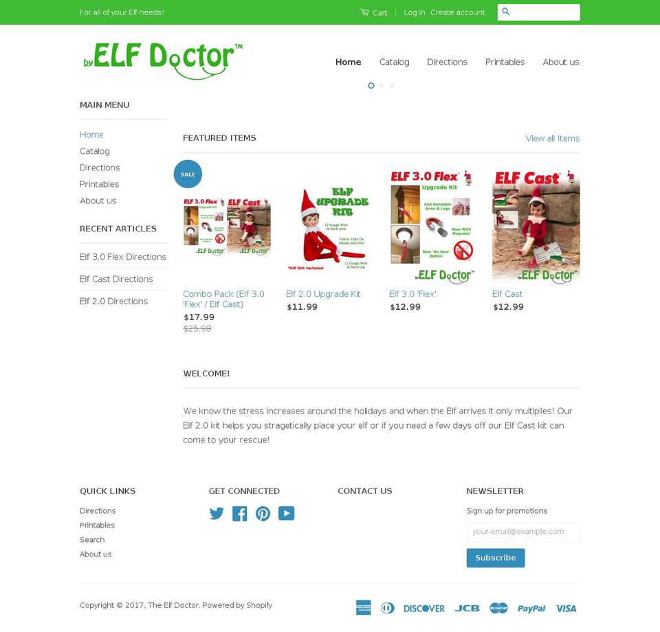elfmd.com shopify website screenshot