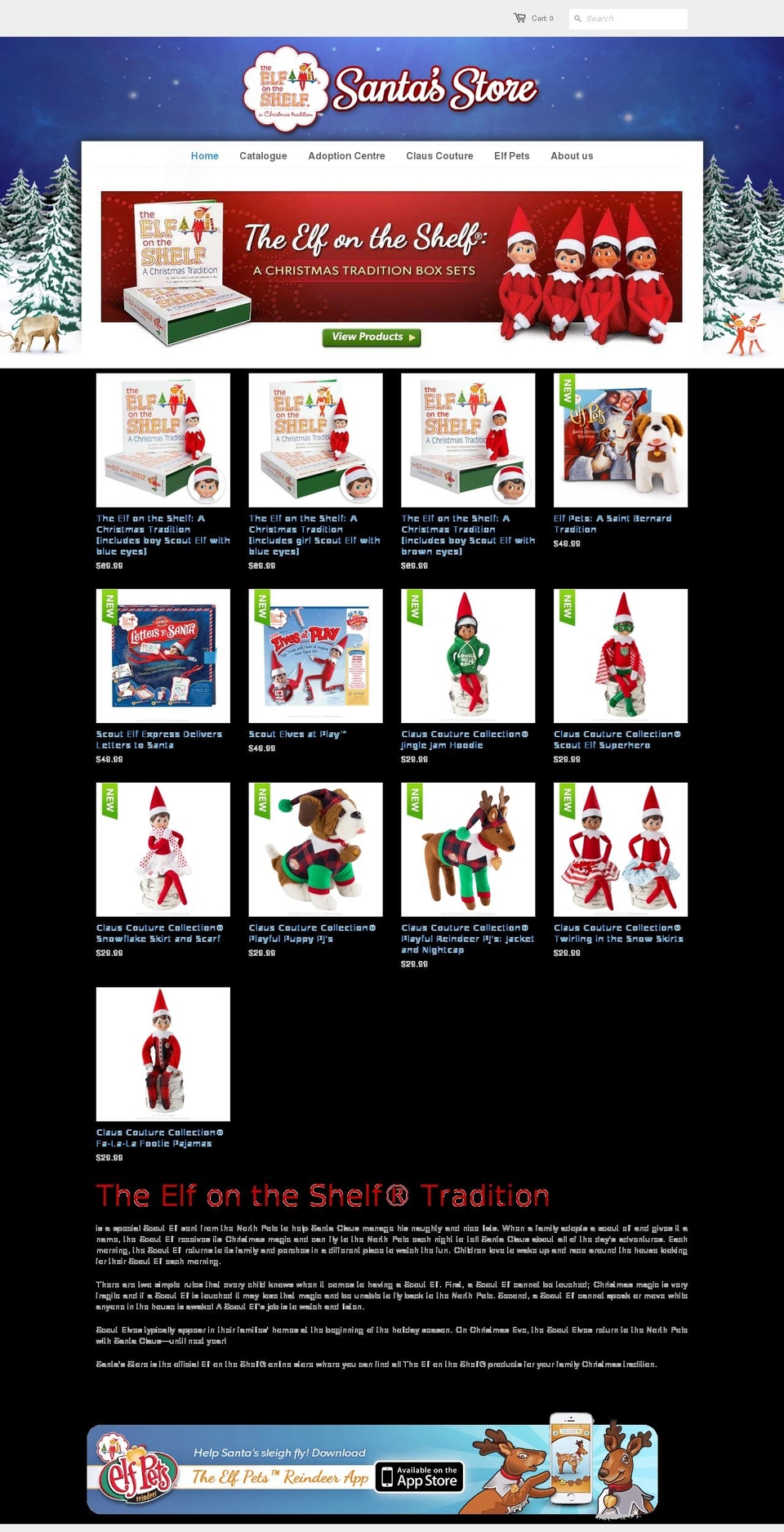 elfontheshelf.com.au shopify website screenshot