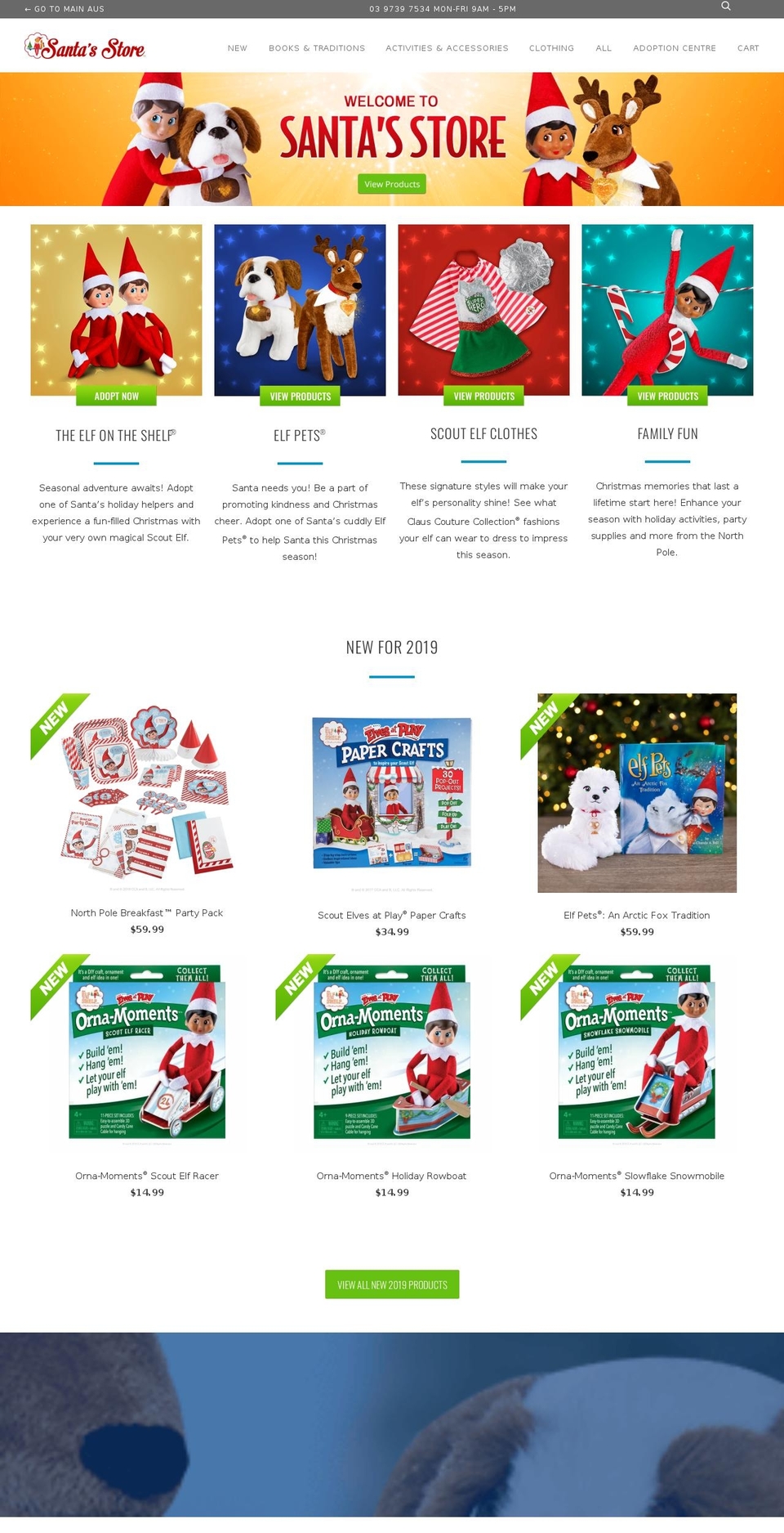 elfontheshelf.nz shopify website screenshot