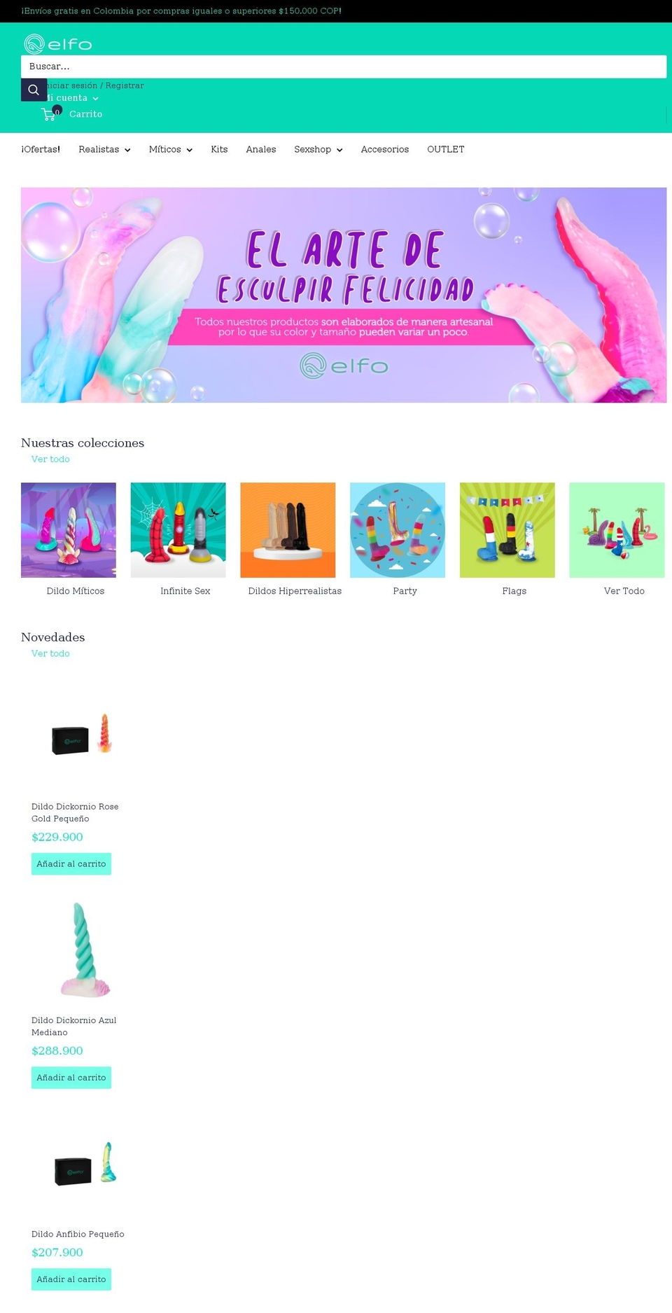 elfotoys.com shopify website screenshot