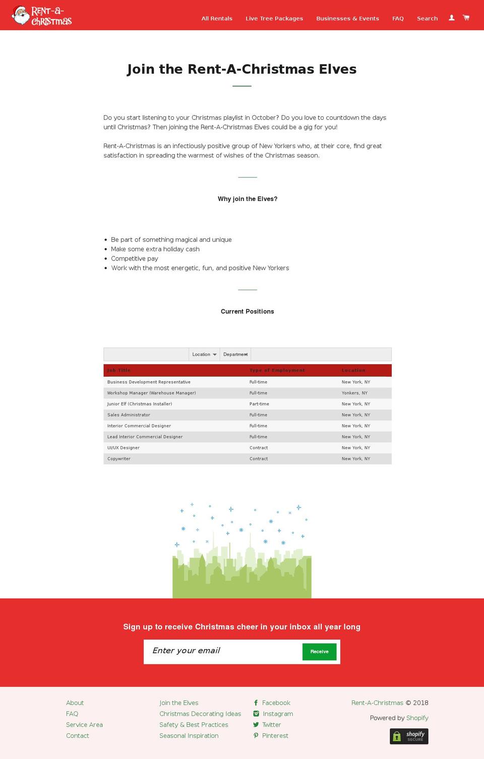elfstaff.com — Shopify storefront screenshot
