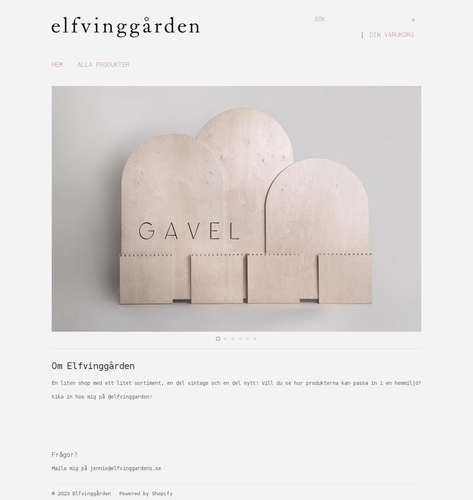 elfvinggarden.myshopify.com shopify website screenshot