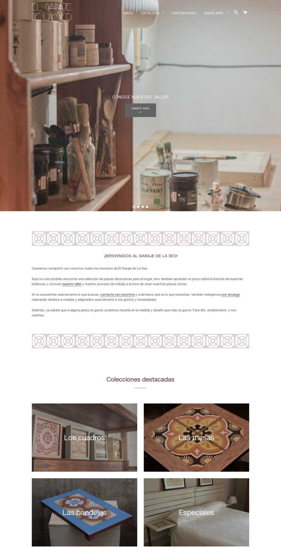 elgarajedelaseo.com shopify website screenshot