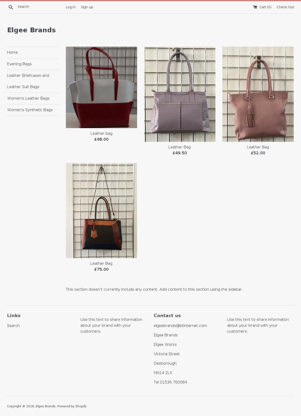 elgee-brands.com — Shopify storefront screenshot