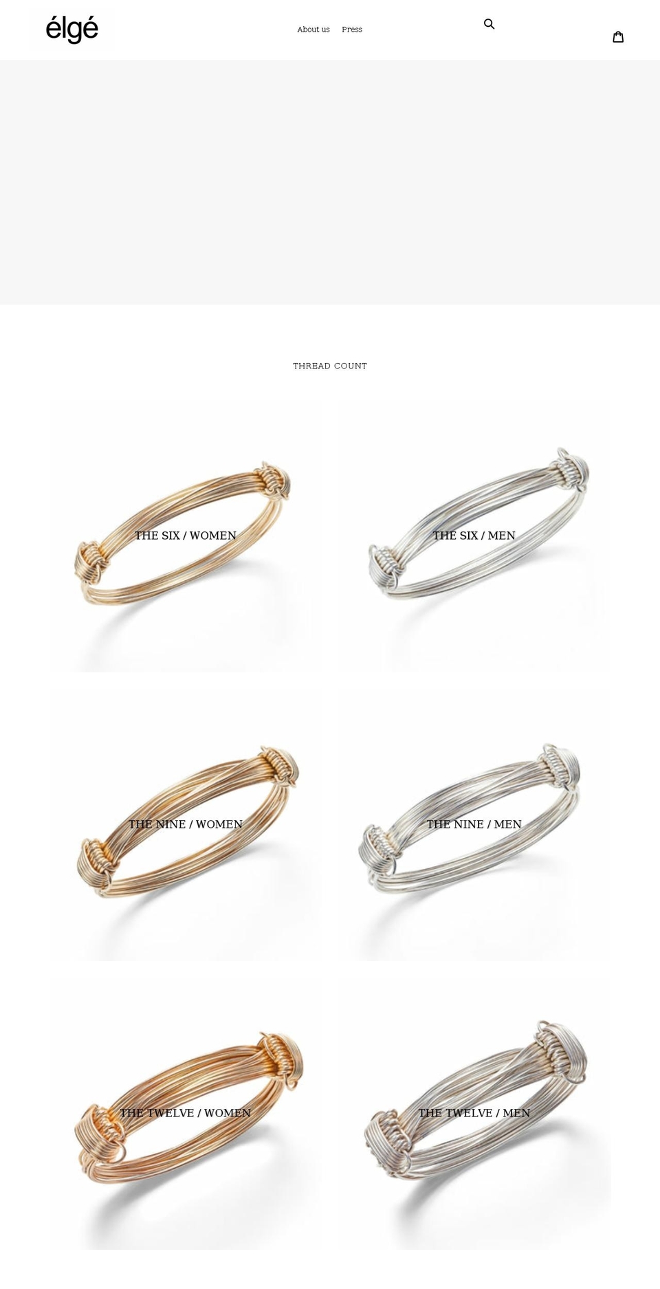 elgejewelry.com shopify website screenshot